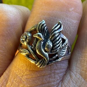 925 Sterling Silver Vintage Bird Ring Size 7.5